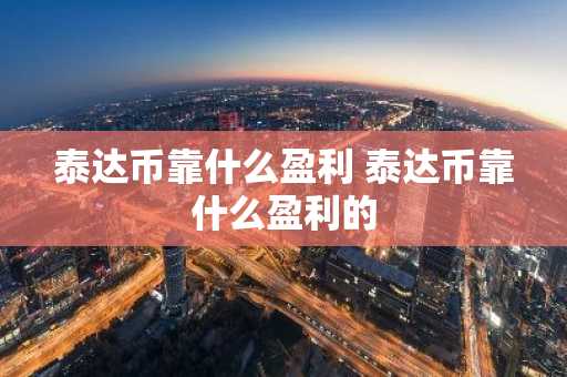 泰达币靠什么盈利 泰达币靠什么盈利的