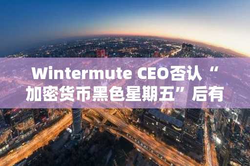 Wintermute CEO否认“加密货币黑色星期五”后有关起诉币安的传闻