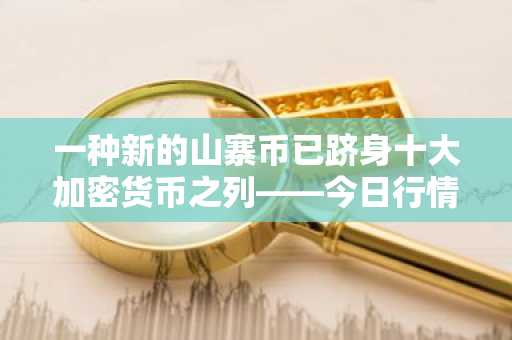 一种新的山寨币已跻身十大加密货币之列——今日行情反弹引发大规模清算潮