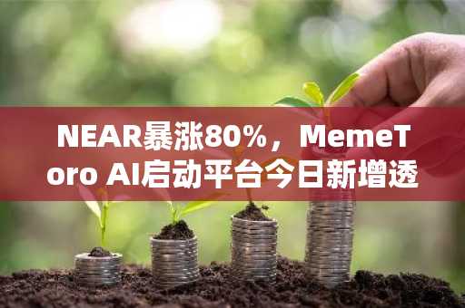 NEAR暴涨80%，MemeToro AI启动平台今日新增透明BNB链预售叙事