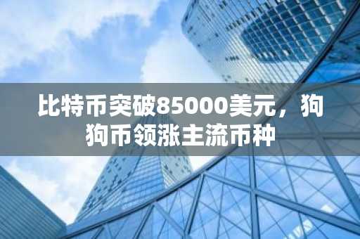 比特币突破85000美元，狗狗币领涨主流币种
