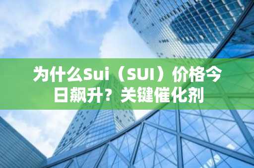 为什么Sui（SUI）价格今日飙升？关键催化剂